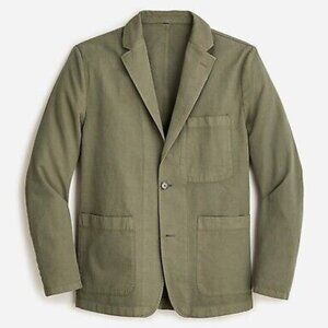 J.Crew garment-dyed cotton-linen chino suit jacket